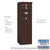 Free-Standing 4C Horizontal Mailbox with 3 Doors - Your Locker Store