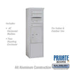 Free-Standing 4C Horizontal Mailbox with 3 Doors & 1 Parcel Locker - Your Locker Store
