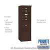 Free-Standing 4C Horizontal Mailbox with 4 Doors & 1 Parcel Locker - Your Locker Store