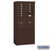 Free-Standing 4C Horizontal Mailbox with 10 Doors & 2 Parcel Lockers