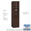 Free-Standing 4C Horizontal Mailbox with 4 Doors & 1 Parcel Locker - Your Locker Store