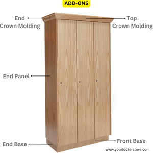 All-Wood Club Locker — 1 Tier, 3 Wide