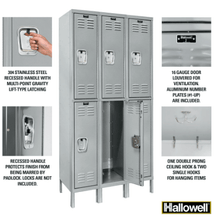 Load image into Gallery viewer, 304 Stainless Steel Locker — 2 Tier, 3 Wide