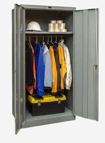 Hallowell 400 Series Commercial Solid Door Wardrobe Cabinets YourLockerStore