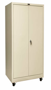 Hallowell 400 Series Commercial Storage Metal Cabinet — Solid Door [Mobile] 415S24PT YourLockerStore