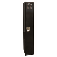 Load image into Gallery viewer, Hallowell Black Tie Steel Locker — 1 Tier, 1 Wide U1282-1ME YourLockerStore