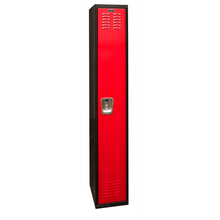 Load image into Gallery viewer, Hallowell Black Tie Steel Locker — 1 Tier, 1 Wide U1282-1MR YourLockerStore