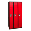 Hallowell Black Tie Steel Locker — 1 Tier, 3 Wide U1282-1MR YourLockerStore