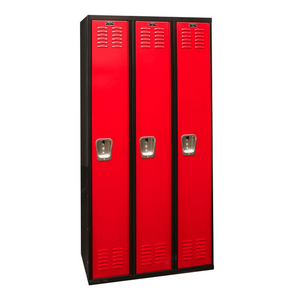 Hallowell Black Tie Steel Locker — 1 Tier, 3 Wide U1282-1MR YourLockerStore