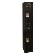 Load image into Gallery viewer, Hallowell Black Tie Steel Locker — 2 Tier, 1 Wide YourLockerStore