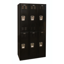 Load image into Gallery viewer, Hallowell Black Tie Steel Locker — 2 Tier, 3 Wide U3282-1ME YourLockerStore
