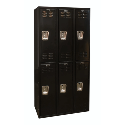 Hallowell Black Tie Steel Locker — 2 Tier, 3 Wide U3282-1ME YourLockerStore