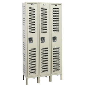 Hallowell Heavy Duty Ventilated Steel Locker — 1 Tier, 3 Wide U3228-1HDV-PT YourLockerStore