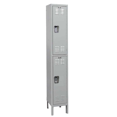Hallowell MedSafe Antimicrobial Louvered Steel Locker — 2 Tier, 1 Wide UMS1288-2PL-AM YourLockerStore
