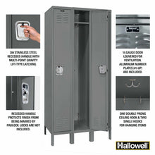 Load image into Gallery viewer, Hallowell Premium Louvered Steel Locker — 1 Tier, 3 Wide YourLockerStore