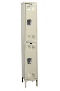 Hallowell Premium Louvered Steel Locker — 2 Tier, 1 Wide U1226-2PT YourLockerStore