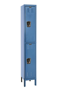 Hallowell Premium Louvered Steel Locker — 2 Tier, 1 Wide U1228-2MB YourLockerStore