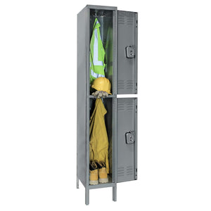 Hallowell Premium Louvered Steel Locker — 2 Tier, 1 Wide YourLockerStore