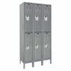 Hallowell Premium Louvered Steel Locker — 2 Tier, 3 Wide U3226-2HG YourLockerStore
