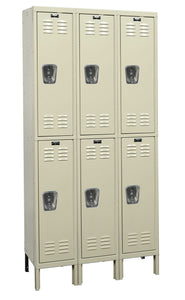 Hallowell Premium Louvered Steel Locker — 2 Tier, 3 Wide U3226-2PT YourLockerStore