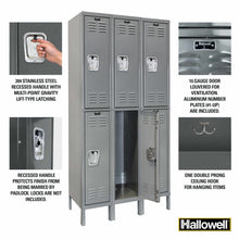Load image into Gallery viewer, Hallowell Premium Louvered Steel Locker — 2 Tier, 3 Wide YourLockerStore