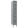 Hallowell Premium Louvered Steel Locker — 6 Tier, 1 Wide U1228-6HG YourLockerStore