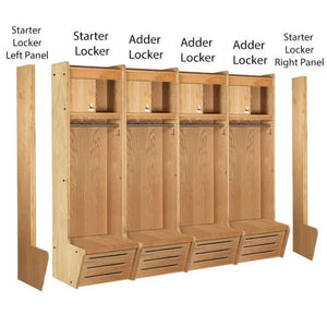 Hallowell Recruiter 2 Setback Sport Wood Locker — Open Access YourLockerStore