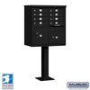 Salsbury Industries Cluster Box Unit with USPS Access — Type I — 8 Doors and 2 Parcel Lockers 3308BLK-U 820996443854 YourLockerStore
