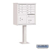 Salsbury Industries Cluster Box Unit with USPS Access — Type I — 8 Doors and 2 Parcel Lockers 3308WHT-U 820996443861 YourLockerStore
