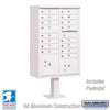 Salsbury Industries Cluster Box Unit with USPS Access — Type III — 16 Doors and 2 Parcel Lockers 3316WHT-U 820996443984 YourLockerStore