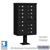 Salsbury Industries Cluster Box Unit with USPS Access — Type IV — 13 Doors and 1 Parcel Locker 3313BLK-U 820996444042 YourLockerStore