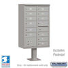 Salsbury Industries Cluster Box Unit with USPS Access — Type IV — 13 Doors and 1 Parcel Locker 3313GRY-U 820996444066 YourLockerStore