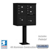 Salsbury Industries Cluster Box Unit with USPS Access — Type V — 4 Doors and 2 Parcel Lockers 3305BLK-U 820996620170 YourLockerStore