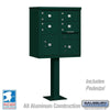 Salsbury Industries Cluster Box Unit with USPS Access — Type V — 4 Doors and 2 Parcel Lockers 3305GRN-U 820996620163 YourLockerStore