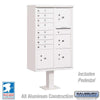 Salsbury Industries Cluster Box Unit with USPS Access — Type VI — 8 Doors and 4 Parcel Lockers 3306WHT-U 820996620248 YourLockerStore