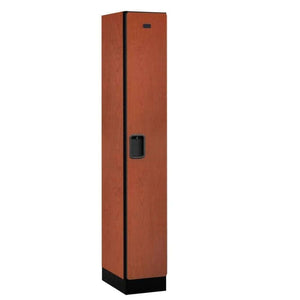 Wood Lockers: Designer Wood Locker - 1 Tier, 1 Wide - Cherry - Salsbury Industries