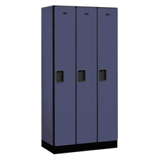 Load image into Gallery viewer, Wood Lockers: Designer Wood Locker - 1 Tier, 3 Wide - Blue - Salsbury Industries