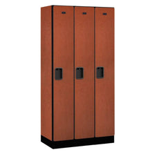 Load image into Gallery viewer, Wood Lockers: Designer Wood Locker - 1 Tier, 3 Wide - Cherry - Salsbury Industries