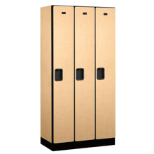 Load image into Gallery viewer, Wood Lockers: Designer Wood Locker - 1 Tier, 3 Wide - Maple - Salsbury Industries