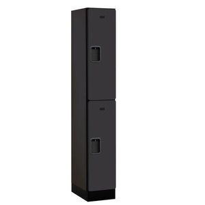 Wood Lockers: Designer Wood Locker - 2 Tier, 1 Wide - Black - Salsbury Industries