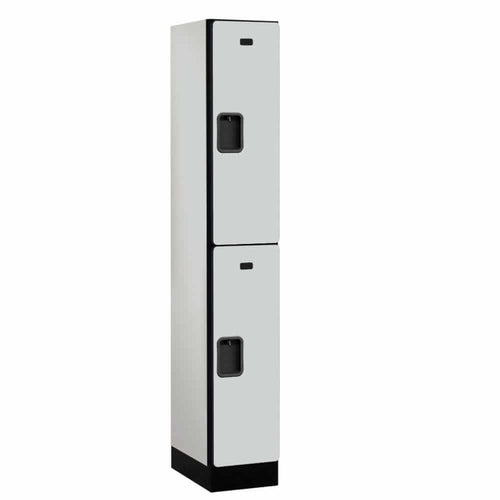 Wood Lockers: Designer Wood Locker - 2 Tier, 1 Wide - Gray - Salsbury Industries