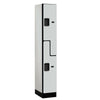 Wood Lockers: Designer Wood Locker - 'S' Style - 2 Tier, 1 Wide - Gray - Salsbury Industries