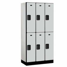 Load image into Gallery viewer, Wood Lockers: Designer Wood Locker - 2 Tier, 3 Wide - Gray - Salsbury Industries