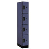 Wood Lockers: Designer Wood Locker - 4 Tier, 1 Wide - Blue - Salsbury Industries