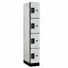 Wood Lockers: Designer Wood Locker - 4 Tier, 1 Wide - Gray - Salsbury Industries