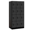 Wood Lockers: Designer Wood Locker - 4 Tier, 3 Wide - Black - Salsbury Industries