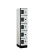 Wood Lockers: Designer Wood Locker - 5 Tier, 1 Wide - Gray - Salsbury Industries