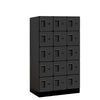 Wood Lockers: Designer Wood Locker - 5 Tier, 3 Wide - Black - Salsbury Industries