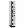 Wood Lockers: Designer Wood Locker - 6 Tier, 1 Wide - Gray - Salsbury Industries