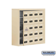 Load image into Gallery viewer, Metal Cell Phone Lockers: Heavy Duty Aluminum Locker - 5 Tier, 4 Wide [20 A Doors] - Sandstone - Salsbury Industries